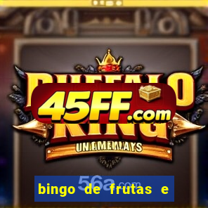 bingo de frutas e legumes para imprimir